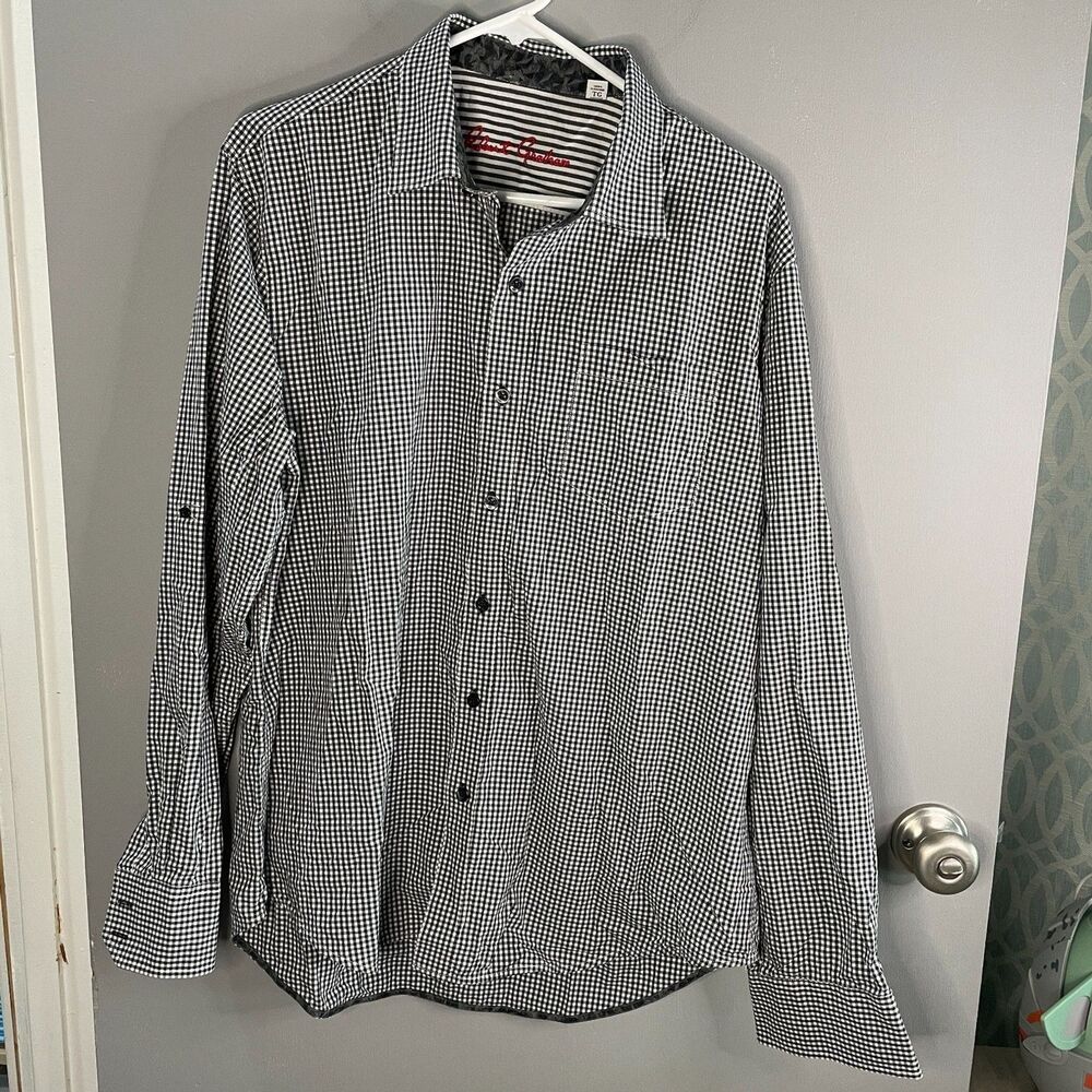Robert Graham Mens XL Classic Fit Long Sleeve Flip Cuff Button Up Shirt